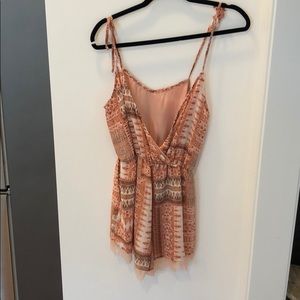 bcbg tan romper!
